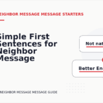 Simple First Sentences for Neighbor Message Messages