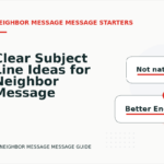 Clear Subject Line Ideas for Neighbor Message Messages