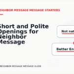 Short and Polite Openings for Neighbor Message Message English