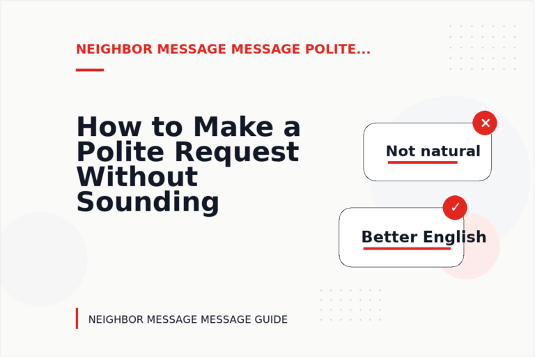How to Make a Polite Request Without Sounding Demanding in Neighbor Message Message English How to Make a Polite Request Without Sounding Demanding in Neighbor Message Message English