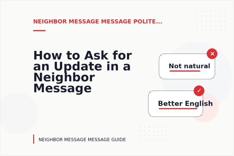 How to Ask for an Update in a Neighbor Message Message