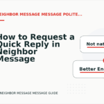 How to Request a Quick Reply in Neighbor Message Message English
