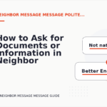 How to Ask for Documents or Information in Neighbor Message Message English